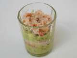 Verrine d’avocat et tourteau