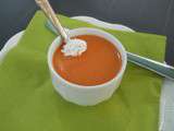 Soupe de tomates au fromage frais et vanille