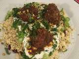 Couscous boulettes express sauce yaourt, coriandre et menthe