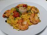 Linguine aux Saint-Jacques et Gambas