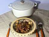 Agneau façon tajine aux dattes, champignons et épices (Lamb tajine with dates, mushrooms and spices)