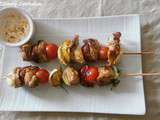 Brochettes d'agneau aux prunes et coriandre (Skewers of lamb with plums and coriander)