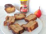 Cake à la brioche, aux poires et à la Chicorée Leroux au cacao (croque cake ou sandwich cake) (Cake with brioche, pear and chicory Leroux with cocoa)