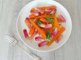 Carottes et radis glacés au cumin (Glazed carrots and radish with cumin)