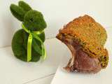 Carré d'agneau en croûte de basilic et pistaches (Rack of lamb crusted with basil and pistachios)