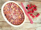 Clafoutis cerises et chocolat blanc (Cherry and white chocolate clafoutis)