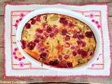 Clafoutis framboises rhubarbe (Rhubarb and rapsberry clafoutis)