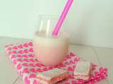 Milkshake aux biscuits roses de Reims (Milkshake with pink biscuits of Reims)