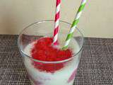 Milkshake pistache - fraises (Pistachio and strawberries milkshake)