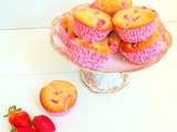 Muffins aux fraises et à la rose (Strawberries and rose muffins)