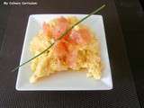 Oeufs brouillés au saumon fumé (Scrambled eggs with smoked salmon)