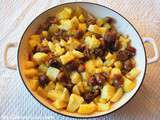 Pommes de terre aux marrons, sirop d'érable et mélange du Trappeur (Potatoes with chestnuts, maple syrup and mixing the Trapper)