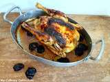 Poulet rôti aux pruneaux et à la moutarde (Roast chicken with prunes and mustard)