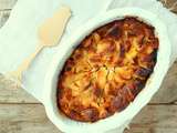 Pudding de croissants aux pommes et sirop d'érable (Croissants pudding with apples and mapple syrup)