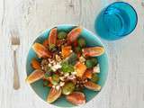 Salade de melon, figues, raisin et feta (Melon salad, figs, grapes and feta)