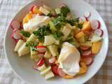 Salade nectarine jaune, pomme Granny Smith et radis (Nectarine salad yellow, Granny Smith apple and radish)