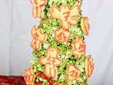 Sapin de l'Avent pop-corn et sablés (Advent popcorn tree and shortbread)