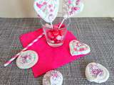 Sucettes de mernigues coeur (Heart lollipops meringues)