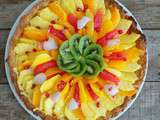 Tarte aux fruits exotiques et lemon curd (Exotic fruit tart with lemon curd)