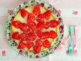 Tarte ganache au chocolat blanc et aux fraises (White chocolate and strawberries tart)