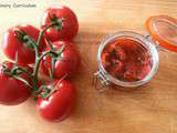 Tomates confites au golden syrup et basilic (Tomato confit golden syrup and basil)