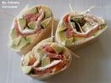 Wrap saumon fumé avocat fromage frais (Wrap smoked salmon avocado cream cheese)