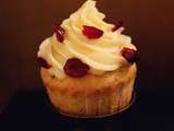 Cupcakes chocolat blanc et cranberries