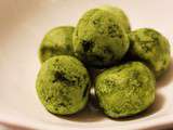 Truffes au chocolat blanc et the vert matcha