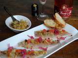 Tartare de maquereaux, chutney de fenouil, pickles d’oignons rouges et du champagne à gagner