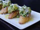 Crostinis verde aux parmesan et fines herbes