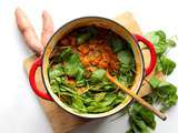 Sweet potato, lentil and spinach curry // Curry de patates douces, lentilles et épinards