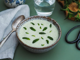 Gaspacho vert au concombre à la menthe