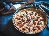 Quiche à la figue fraîche, fromage de chèvre et miel