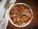 Tarte tatin aux échalotes caramélisées