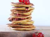 Pancakes coco groseilles - Red currant coconut pancakes