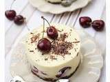 Cheesecake aux cerises et chocolat blanc (sans cuisson)