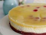 Cheesecake aux framboises et citron