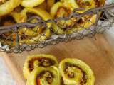 Palmiers apéritifs au pesto et jambon de parme