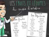 Fruits et legumes d'octobre