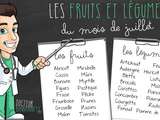 Fruits et legumes de juillet