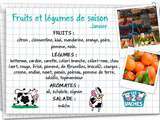 Fruits et les legumes de janvier