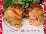 Saumon en feuille de brick et courgettes