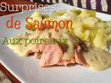 Surprises de saumon sur poireaux