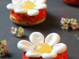 Choux en fleurs { crème onctueuse orange & basilic, gelée de pomélo }