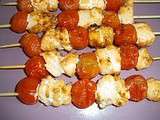 Brochettes saumon et tomates cerises