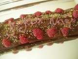 Bûche de Noël chocolat framboises