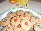 Cookies au beurre de cacahuète et m&m's