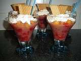 Coupes fraises melon au smoothie