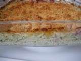 Crumble de courgettes, jambon, ail et fines herbes