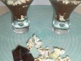 Mousse au chocolat au Pop Corn et Caramel